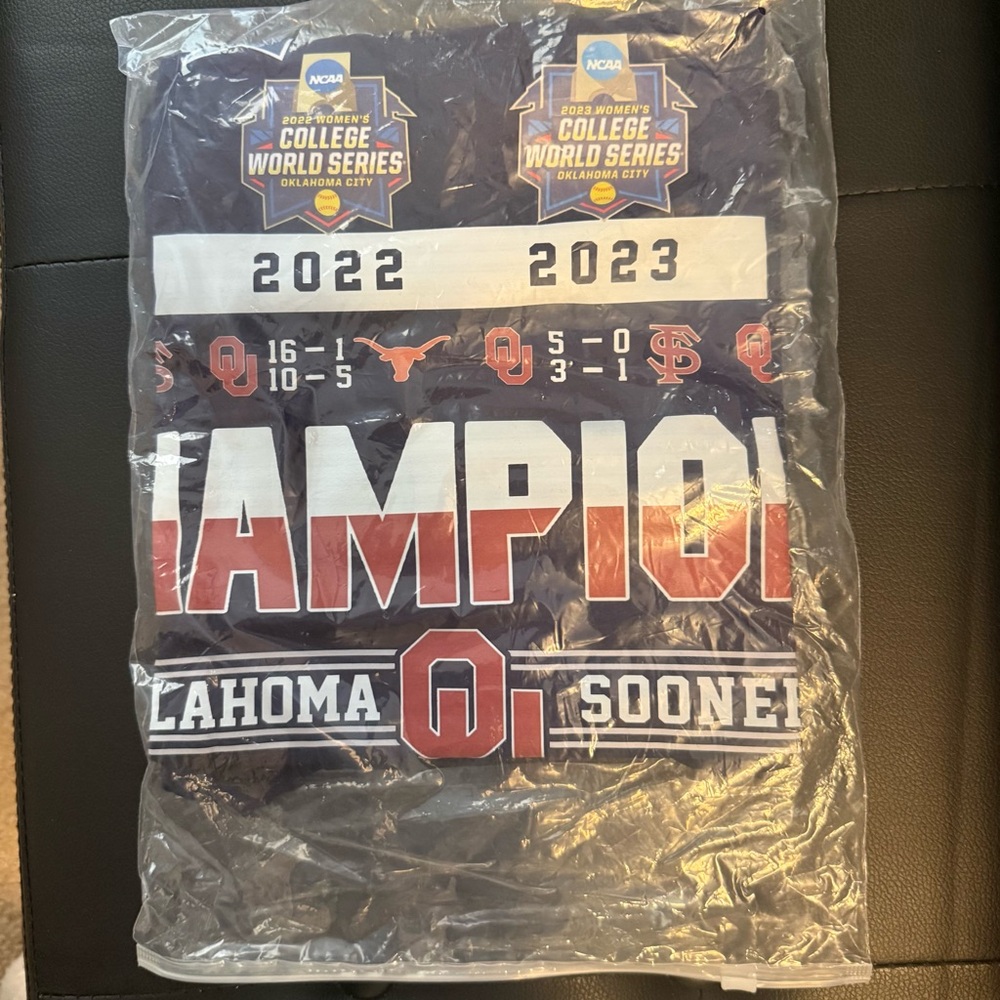 Oklahoma Sooners Navy Blue Championship T-Shirt 2022/2023 Men’s Size XL NEW